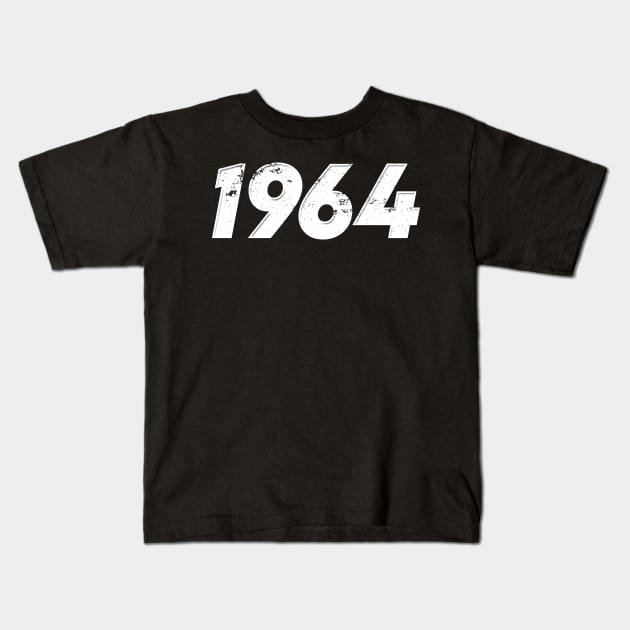 1964 - Vintage Grunge Effect Kids T-Shirt by j.adevelyn